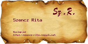 Szencz Rita névjegykártya